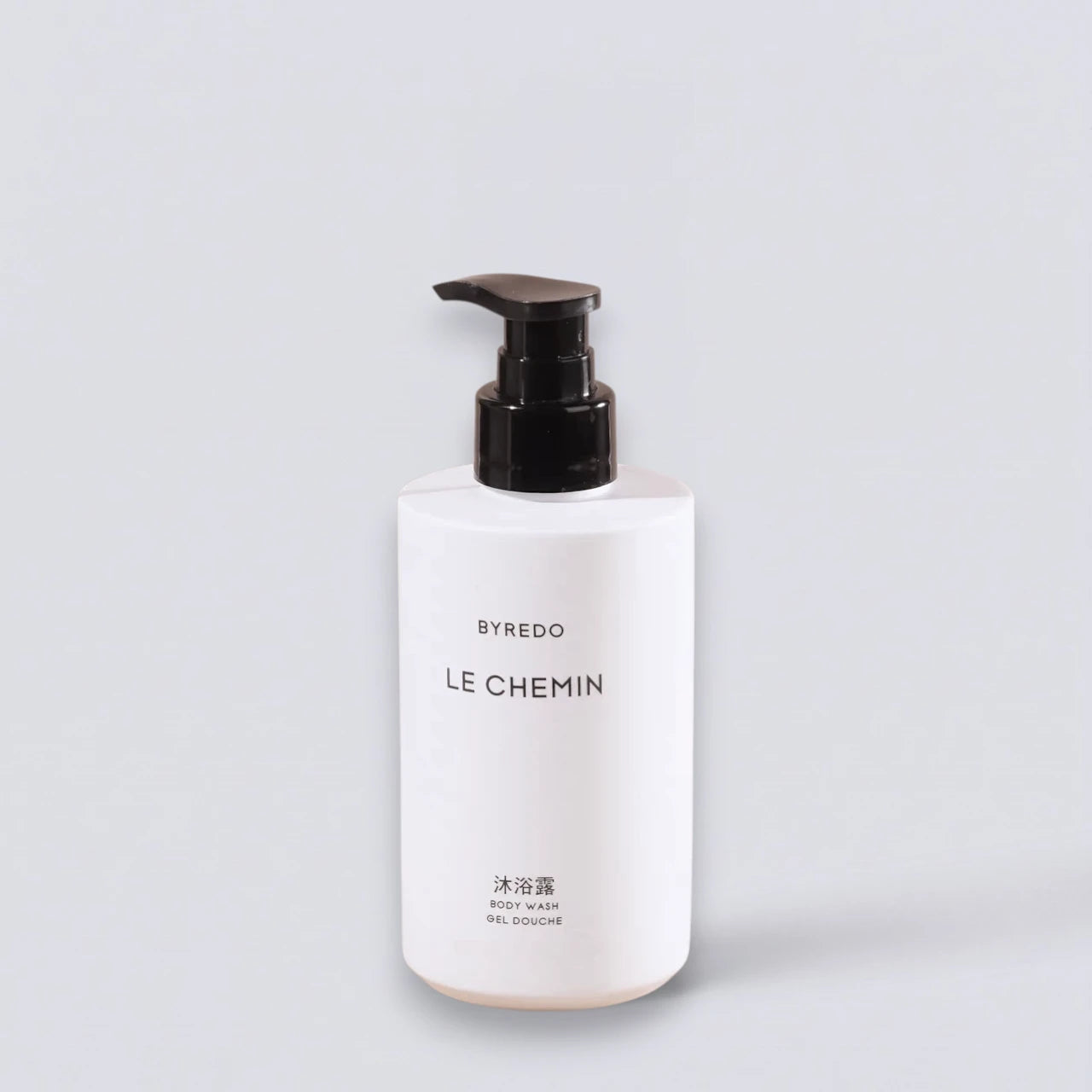 BYREDO Le Chemin Shower Gel 300ml, as featured in InterContinental luxury guest rooms. Refreshing citrus and violet body wash by Luxe Hotel Essentials.