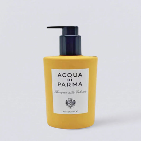 Acqua di Parma Colonia Shampoo 300ml, inspired by the signature Solar Citrus scent of Shangri-La Hotels. Iconic Italian luxury hair care by Luxe Hotel Essentials.