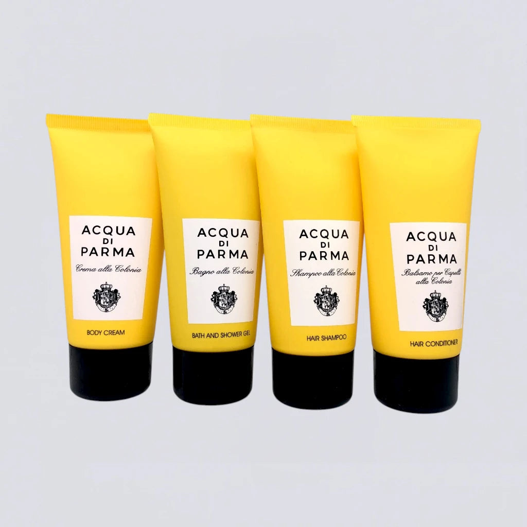 ACQUA DI PARMA Colonia Yellow Collection Hotel Toiletries Collection | Luxury Shampoo, Body Wash & More (travel size 75ml)