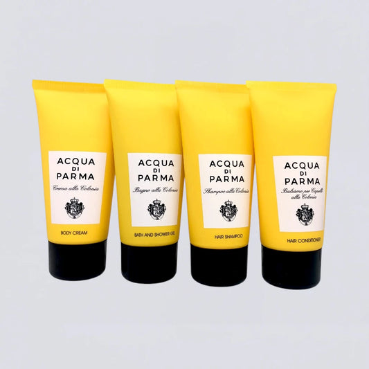 ACQUA DI PARMA Colonia Yellow Collection Hotel Toiletries Collection | Luxury Shampoo, Body Wash & More (travel size 75ml)