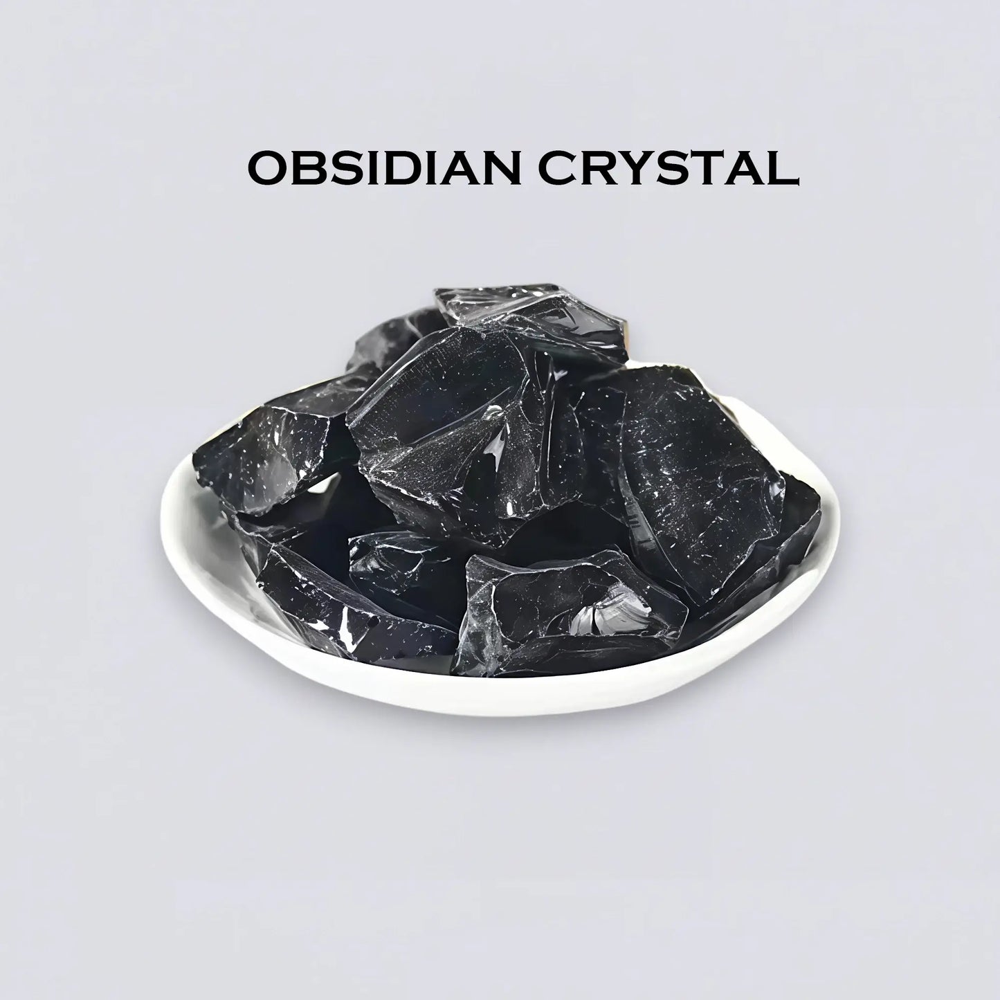 Natural Obsidian Crystal 100g, powerful protection and grounding stone. Sleek black raw stone for essential oil diffusion by Luxe Hotel Essentials.
