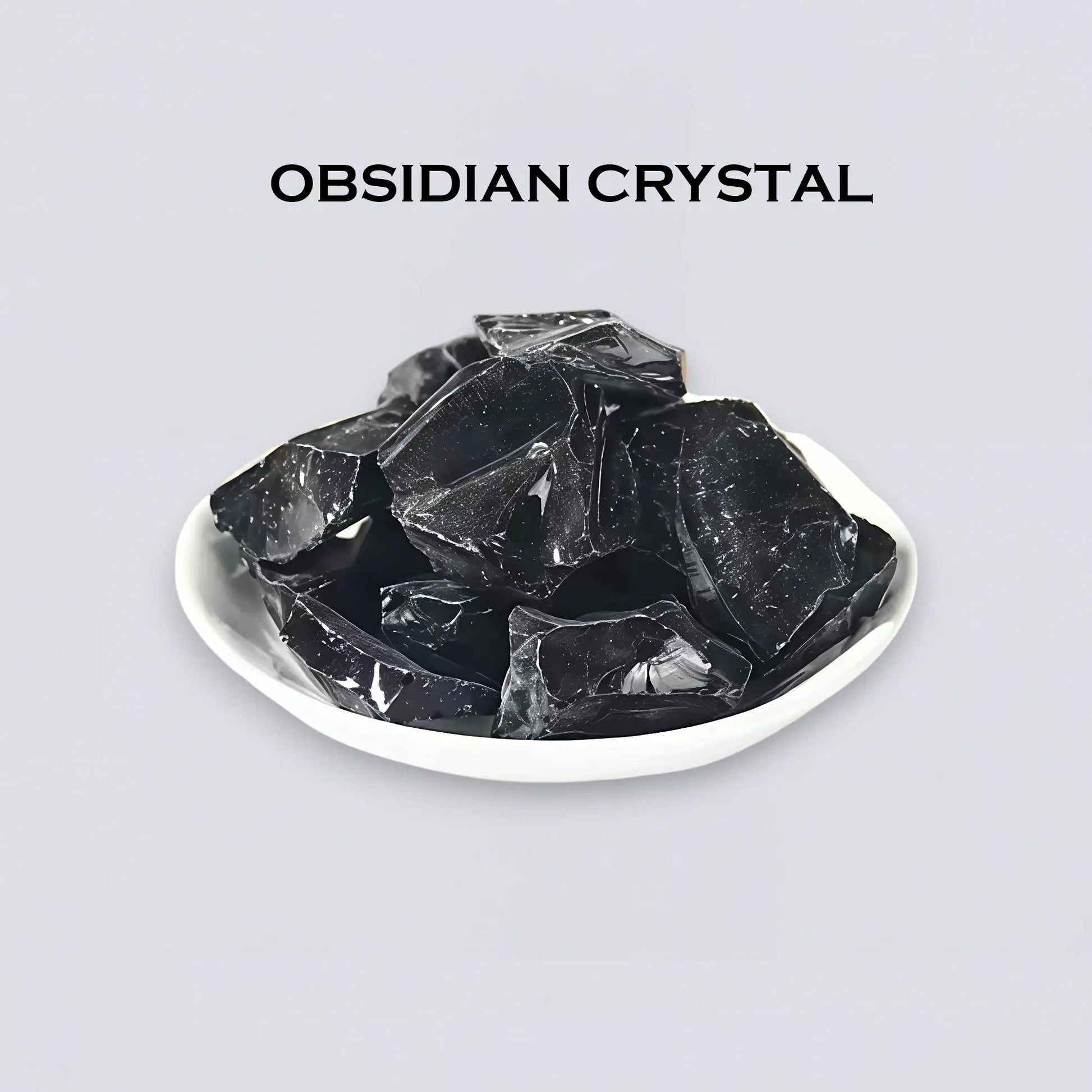Natural Obsidian Crystal 100g, powerful protection and grounding stone. Sleek black raw stone for essential oil diffusion by Luxe Hotel Essentials.