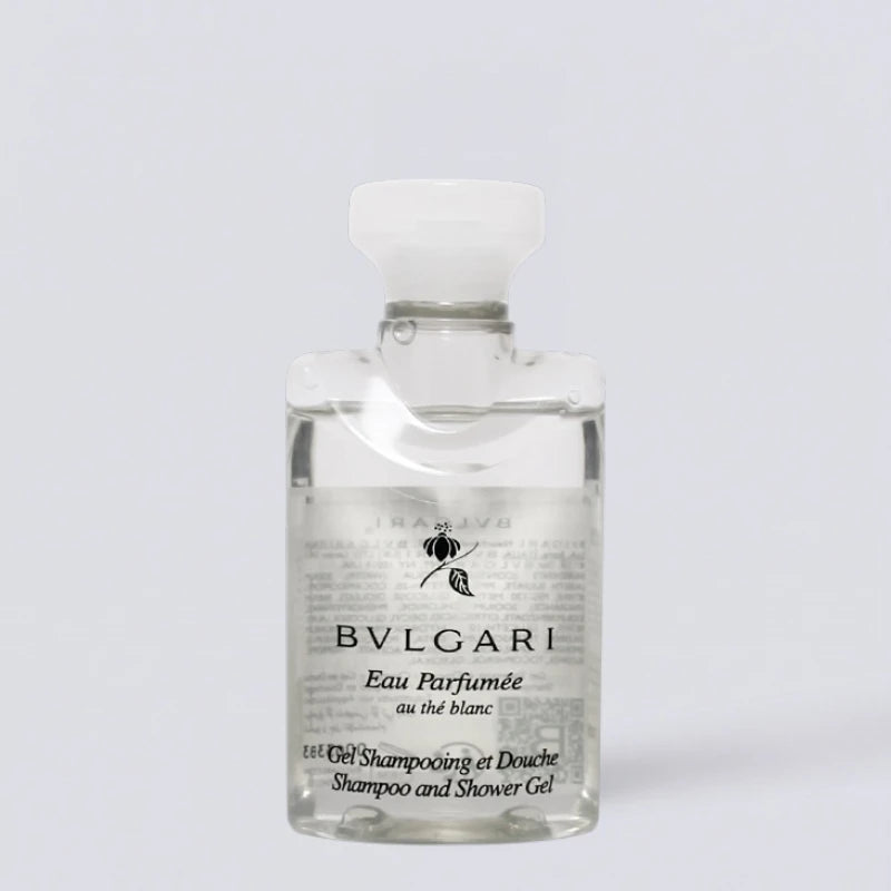 BVLGARI White Tea Hotel Toiletries Collection | Luxury Shampoo, Body Wash & More (travel size 75ml)