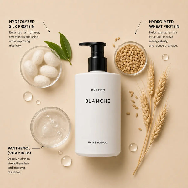 Byredo Blanche embodies the minimalist elegance and sophisticated fragrance profile essential to luxury hotel shampoo and conditioner sets, serving as a signature selection within premium luxury hotel toiletries collections.