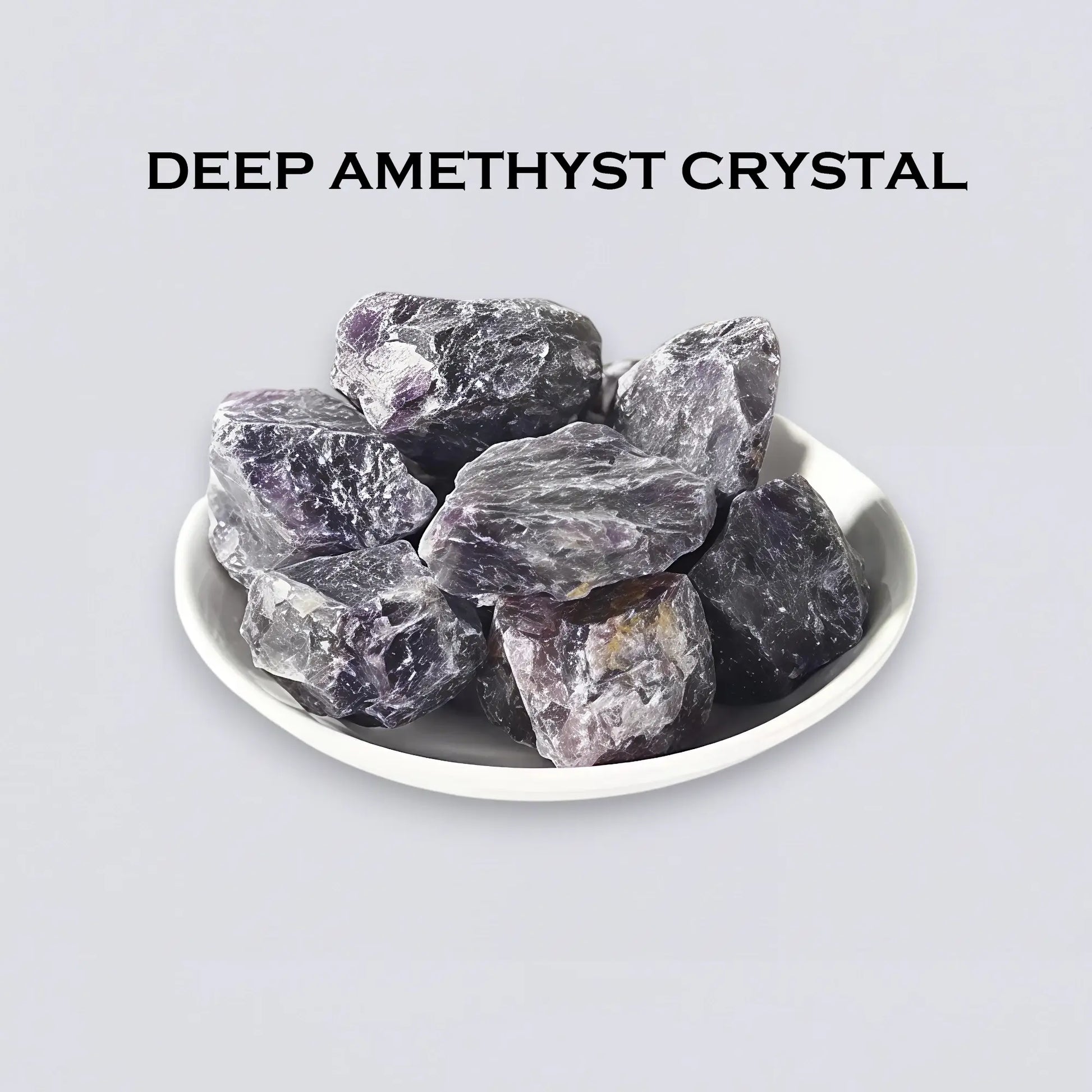 Deep Amethyst Raw Crystal 100g, the stone of spirituality and contentment. Natural aromatherapy diffuser stone for deep relaxation by Luxe Hotel Essentials.