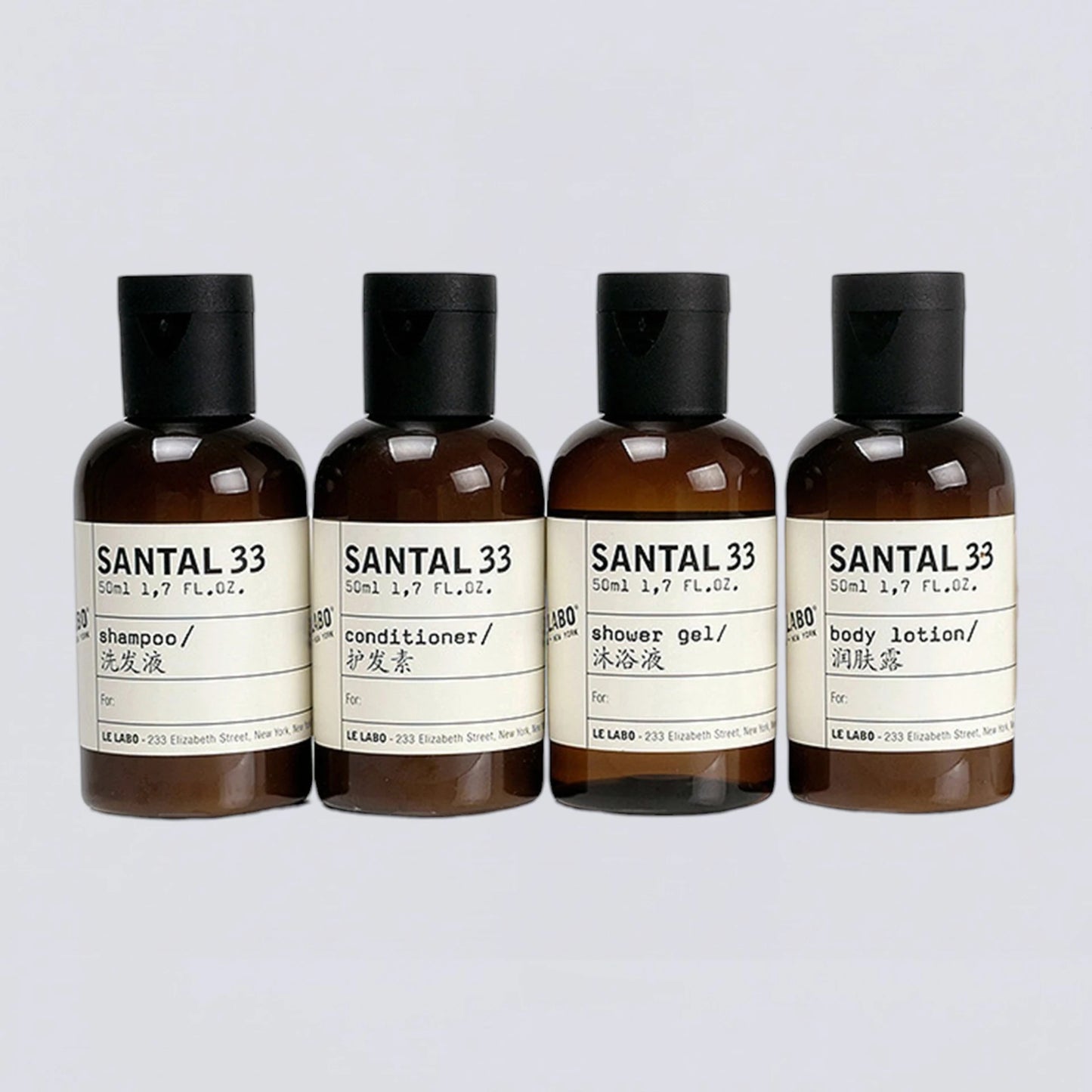 LE LABO Santal 33 Hotel Toiletries Collection | Luxury Shampoo, Body Wash & More (travel size 50ml)