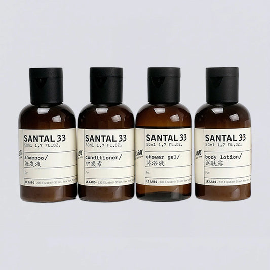 LE LABO Santal 33 Hotel Toiletries Collection | Luxury Shampoo, Body Wash & More (travel size 50ml)