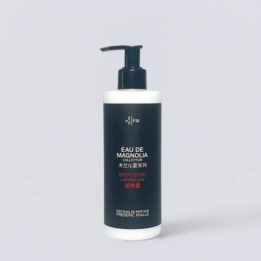 Frederic Malle EAU DE MAGNOLIA Body Lotion 300ml, the signature fragrance of Four Seasons Hotels. Silky smooth body cream with woody floral notes by Luxe Hotel Essentials.
