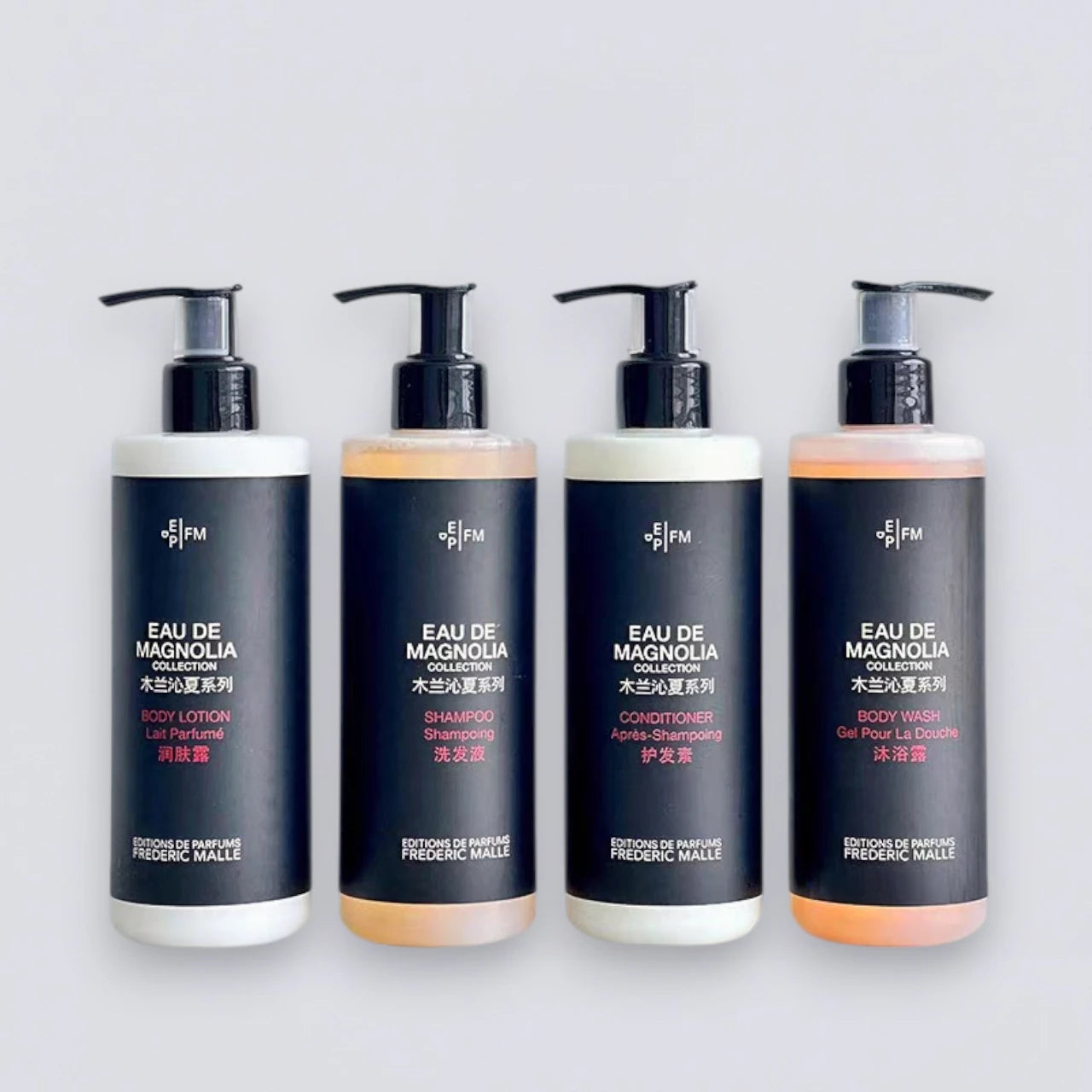 Complete Frederic Malle EAU DE MAGNOLIA 300ml Collection Set, the full Four Seasons Hotel guest room experience curated by Luxe Hotel Essentials.