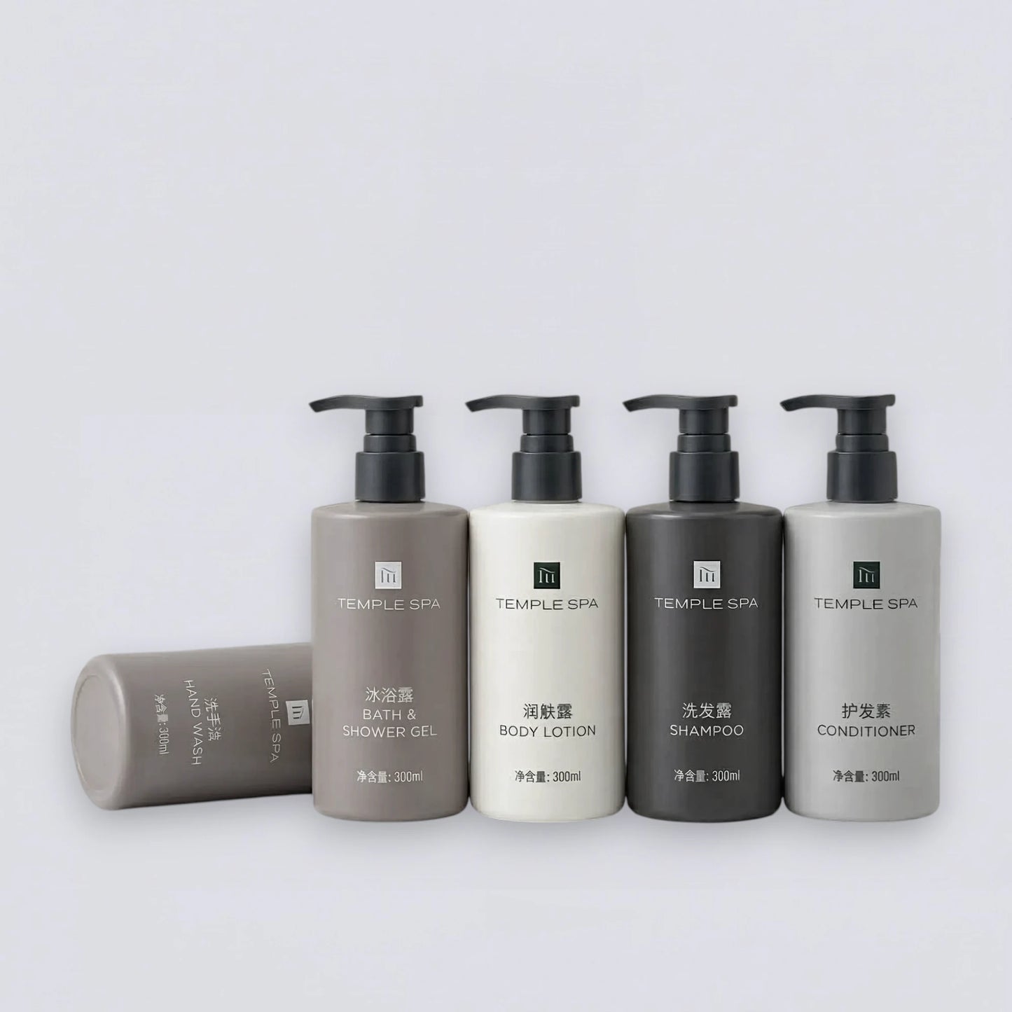 Complete TEMPLE SPA 300ml Collection Set, the ultimate Ham Yard Hotel "Spa at Home" experience curated by Luxe Hotel Essentials.