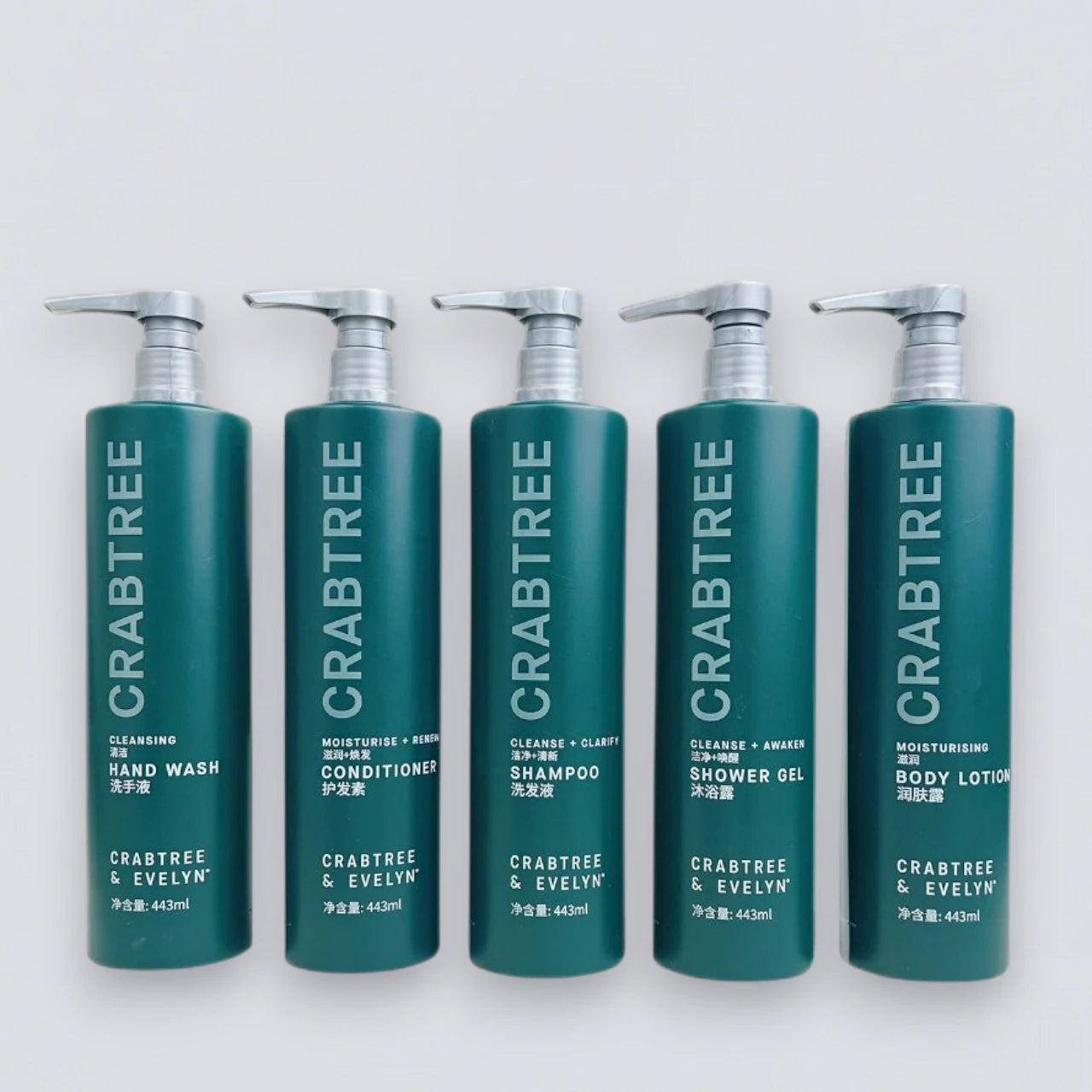 Complete Crabtree & Evelyn La Source 443ml Collection Set, the full Hilton Hotel guest room experience curated by Luxe Hotel Essentials.