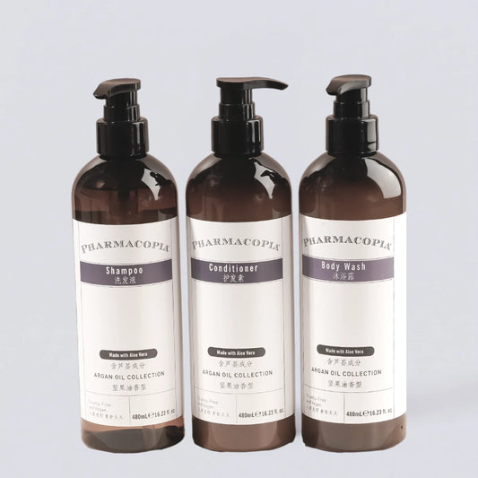 PHARMACOPIA Hotel Toiletries Collection | Luxury Shampoo, Body Wash & More (480ml)