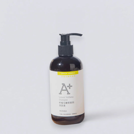 AGRARIA Lemon Verbena Shampoo 320ml, the refreshing signature scent of InterContinental Hotels. Natural botanical hair care by Luxe Hotel Essentials.