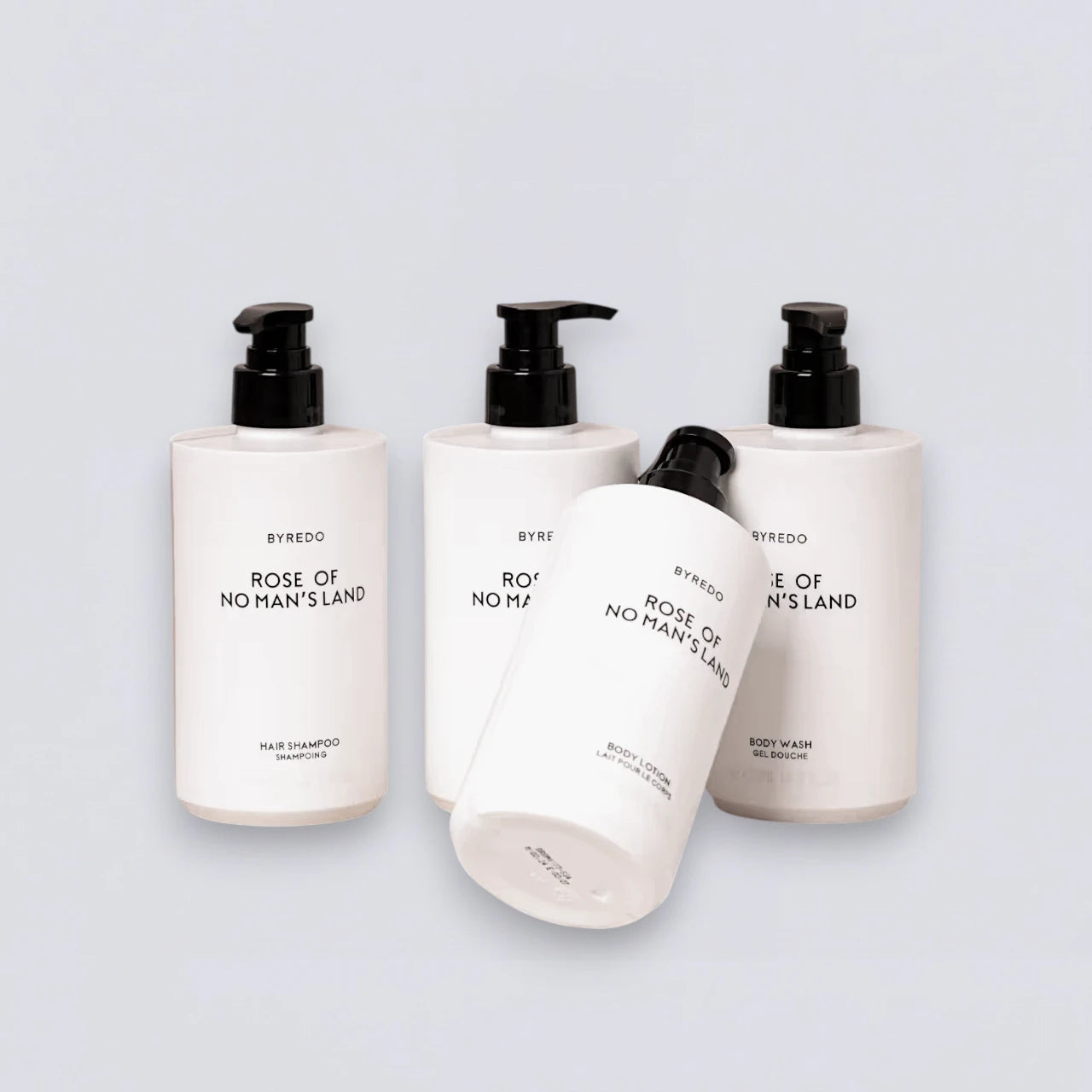 Complete BYREDO Rose of No Man's Land 450ml Collection Set, the ultimate InterContinental luxury guest experience curated by Luxe Hotel Essentials.