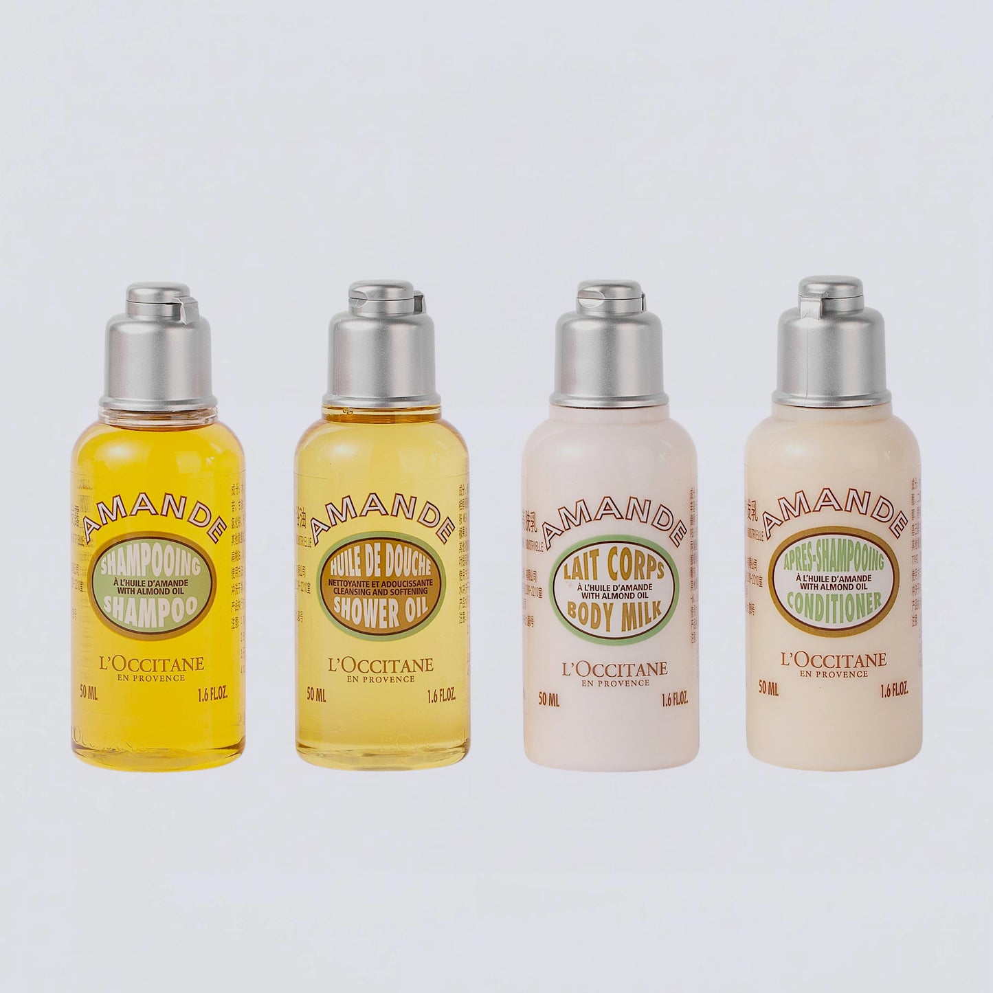L'OCCITANE Almond Nourishing Hotel Toiletries Collection | Luxury Shampoo, Conditioner & Body Care (Travel Size 50ml)