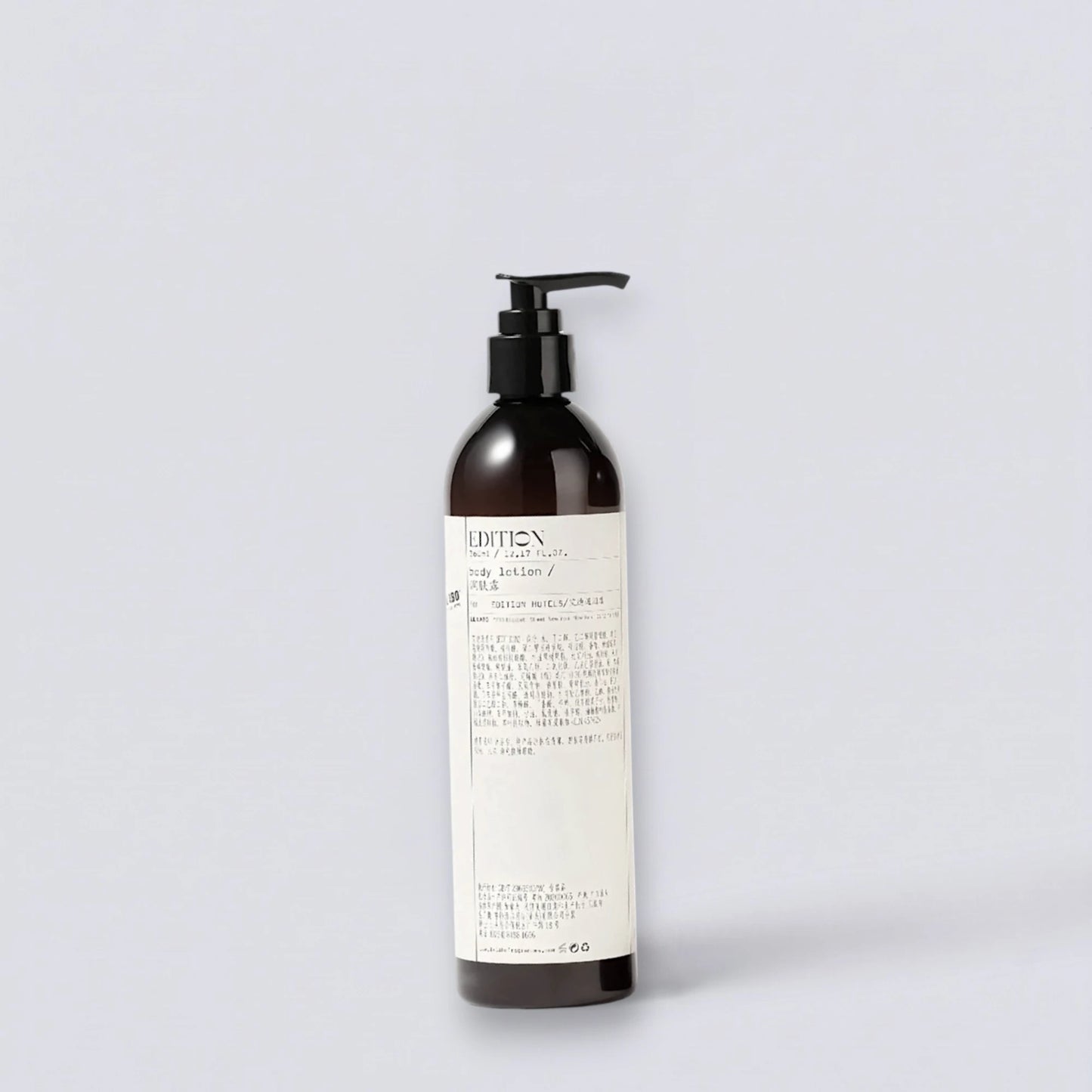 Le Labo Santal 33 Body Lotion 360ml, the legendary signature scent of EDITION Hotels. Deeply hydrating body cream with spicy woody notes by Luxe Hotel Essentials.