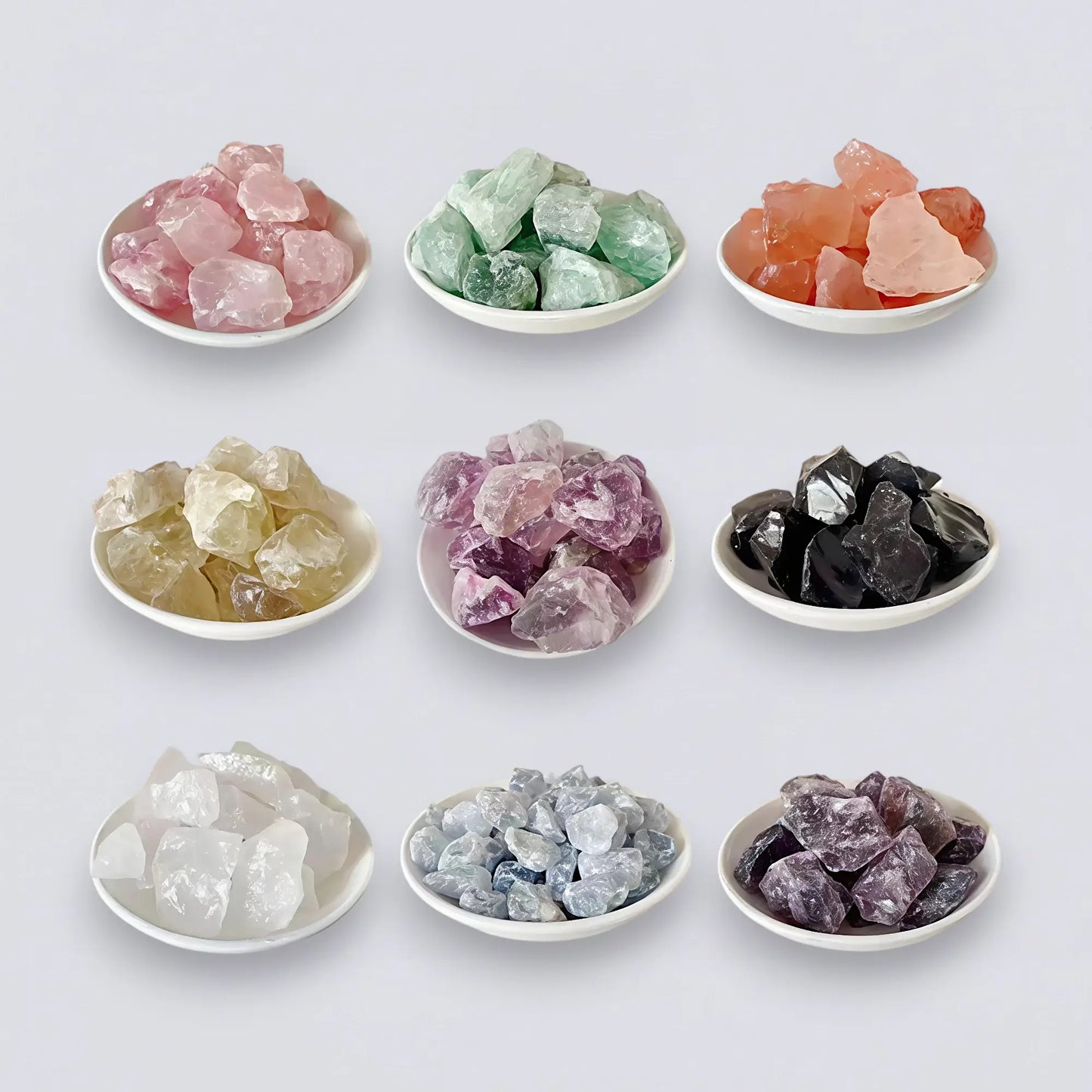 Natural Crystal Aroma Stone Collection 100g, premium raw crystals for flameless aromatherapy. Curated wellness decor by Luxe Hotel Essentials.