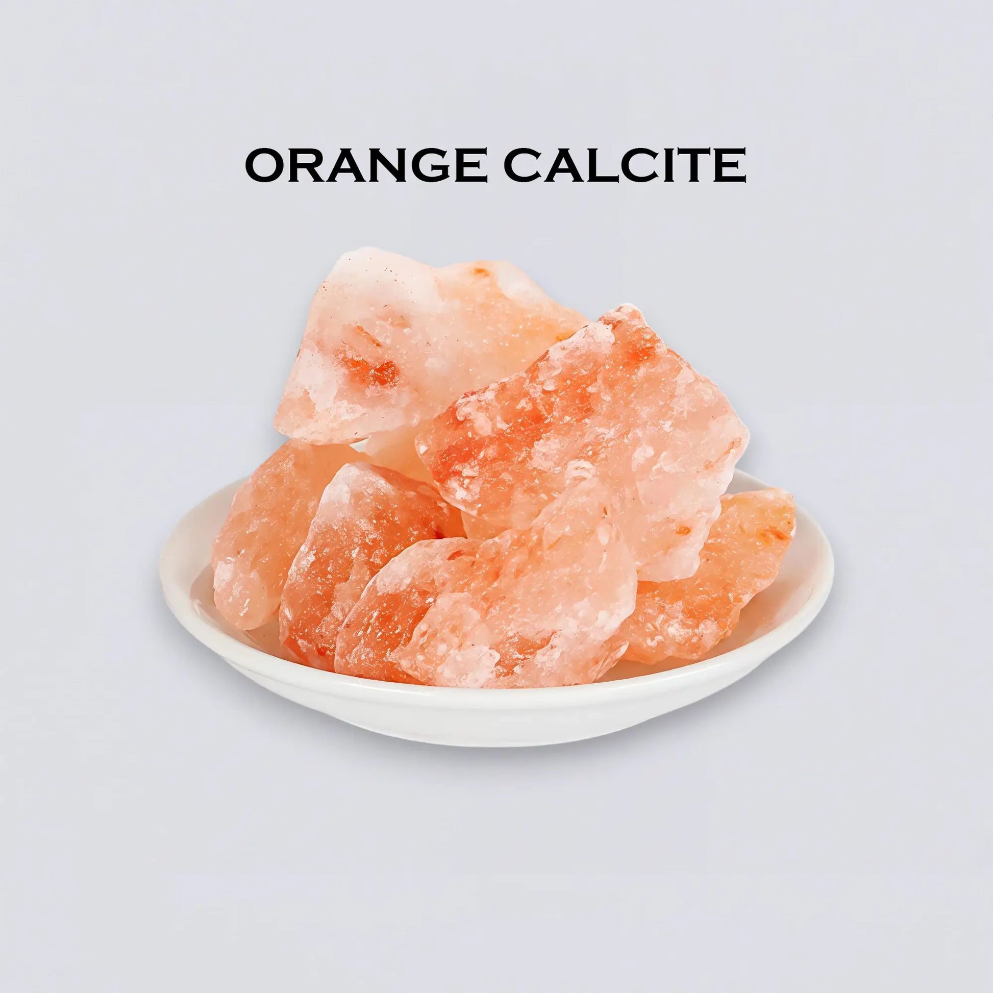 Natural Orange Calcite 100g, the stone of creativity and confidence. Vibrant raw crystal diffuser for an uplifting atmosphere by Luxe Hotel Essentials.