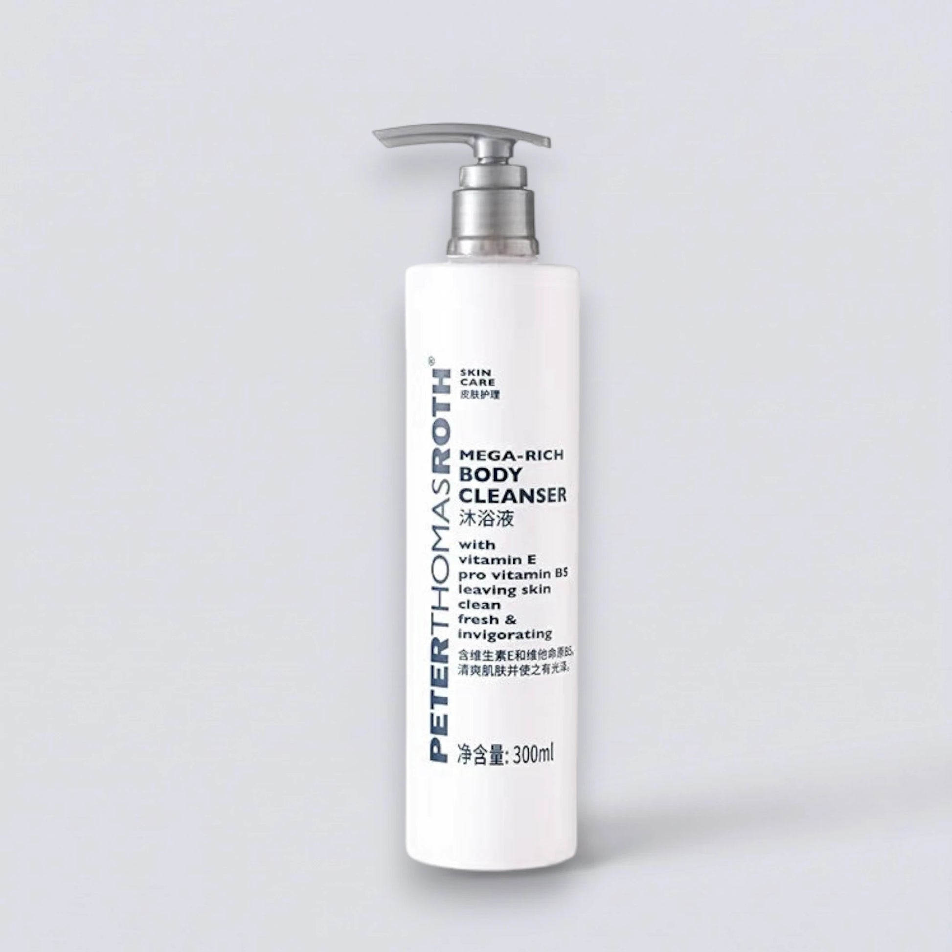 Peter Thomas Roth Mega-Rich Body Wash 300ml, as seen in Hilton guest rooms worldwide. Energizing and revitalizing citrus body cleanser by Luxe Hotel Essentials.