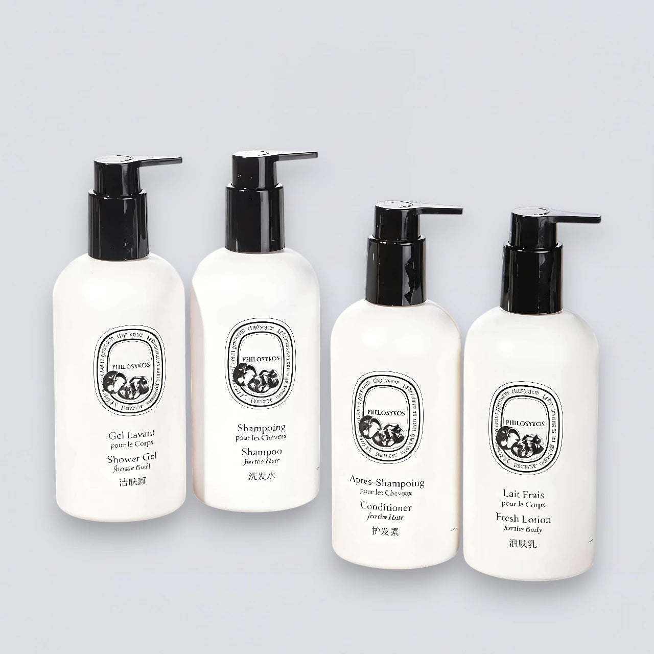 Complete DIPTYQUE Philosykos 300ml Collection Set, the full Ritz-Carlton Hotel guest room experience curated by Luxe Hotel Essentials.