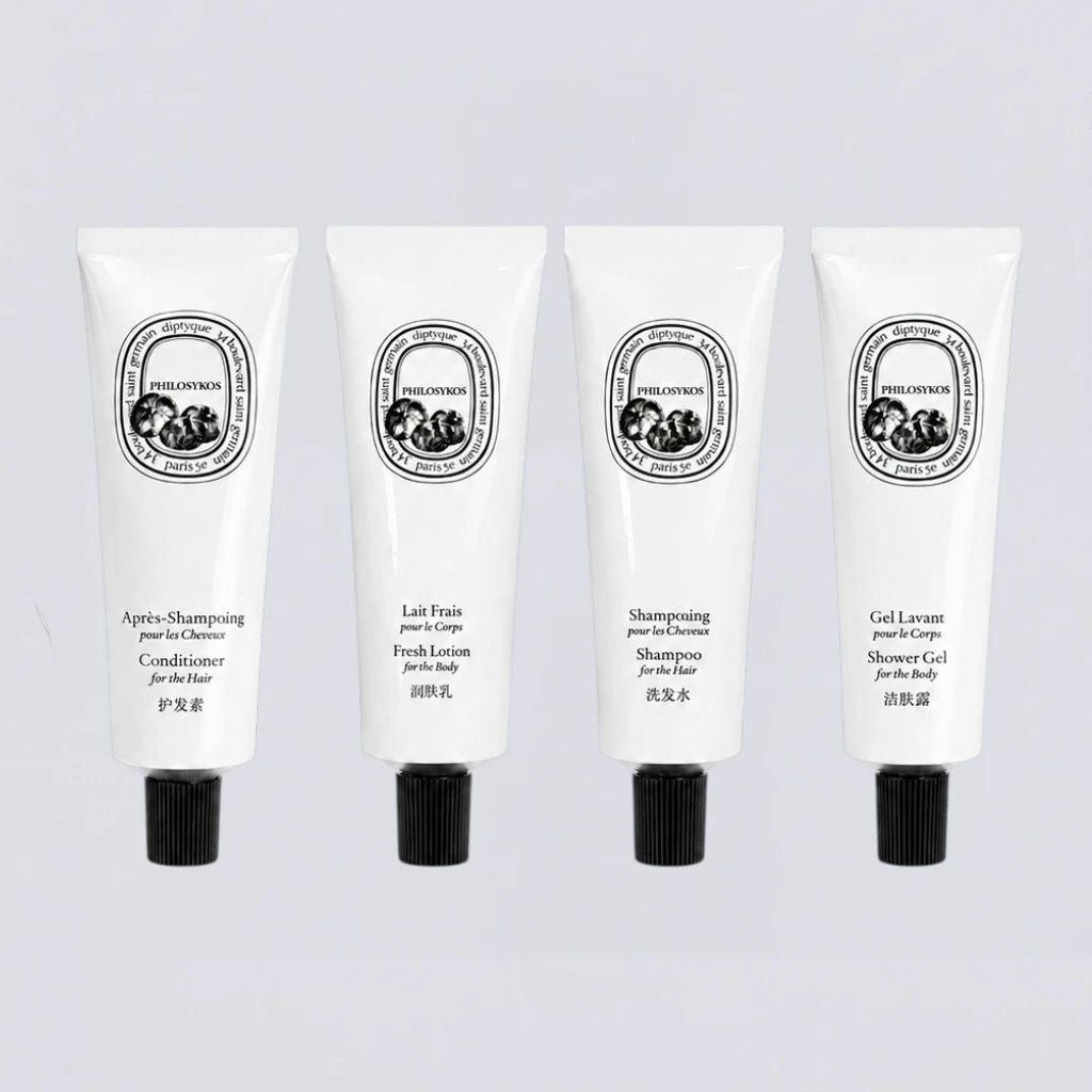 DIPTYQUE Philosykos Hotel Toiletries Collection | Luxury Shampoo, Body Wash & More (travel size 50ml)