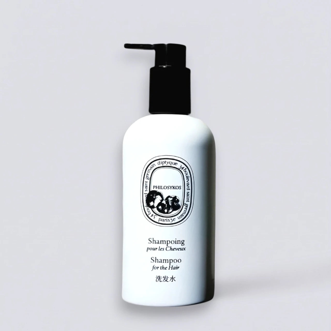 DIPTYQUE Philosykos Shampoo 300ml, the signature fig scent of Ritz-Carlton Hotels. Artisan botanical hair care by Luxe Hotel Essentials.