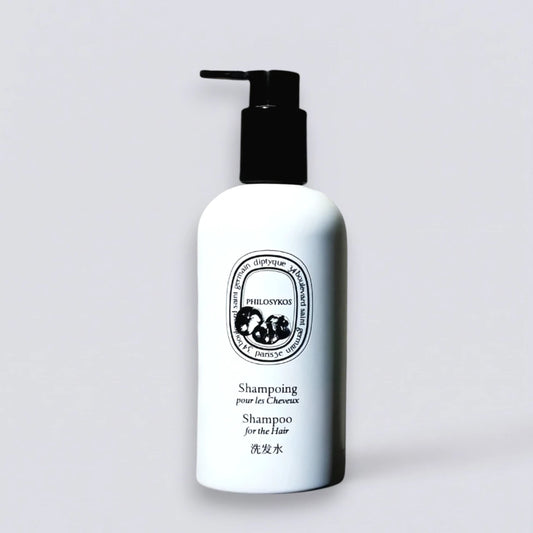 DIPTYQUE Philosykos Shampoo 300ml, the signature fig scent of Ritz-Carlton Hotels. Artisan botanical hair care by Luxe Hotel Essentials.