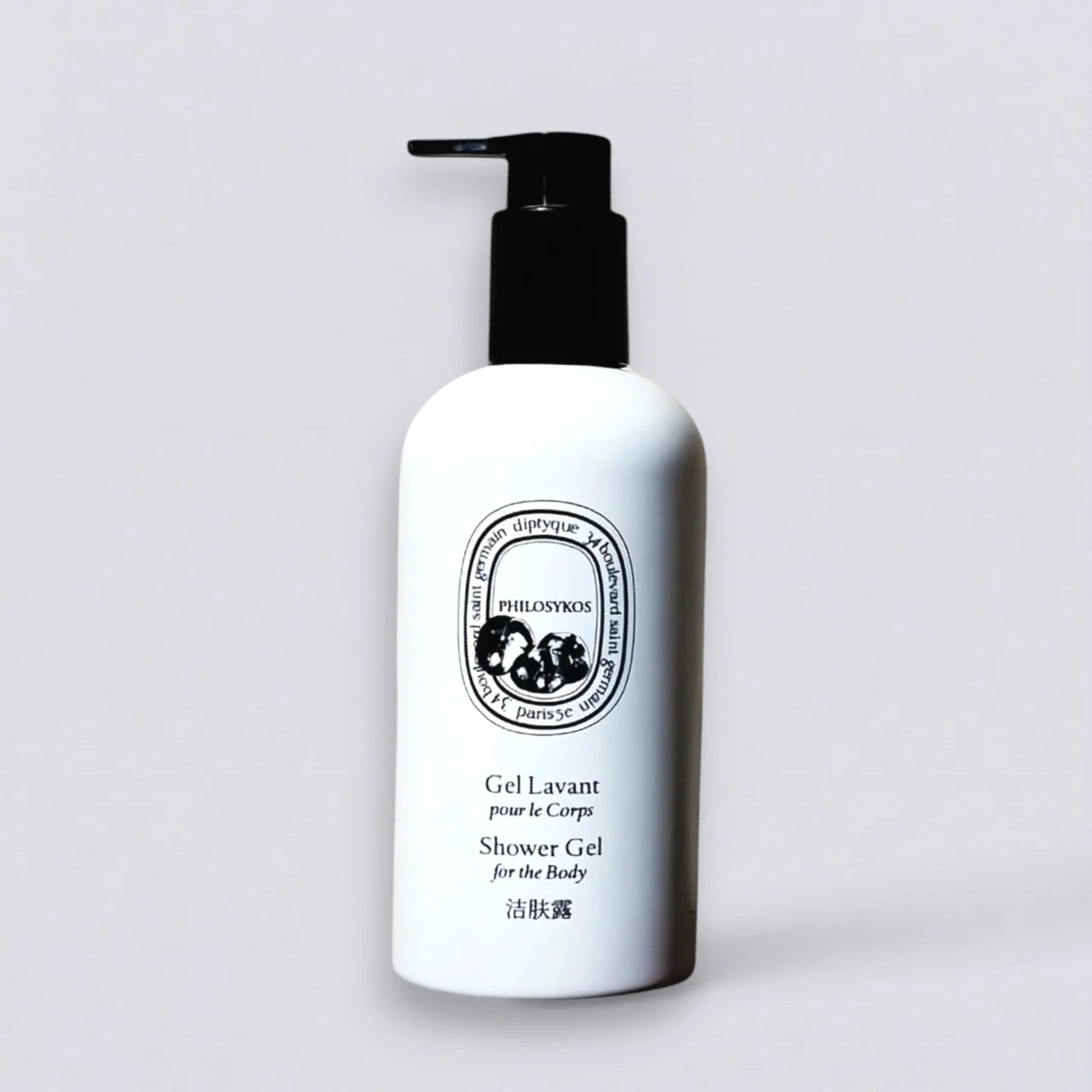 DIPTYQUE Philosykos Shower Gel 300ml, as featured in Ritz-Carlton luxury suites. Refreshing fig tree and cedar body wash by Luxe Hotel Essentials.